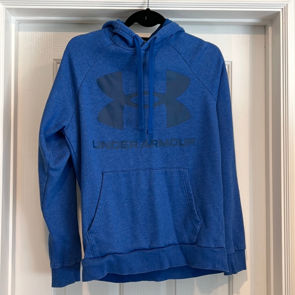 Under Armour Blue Small Hooded Pullover Sweatshirt